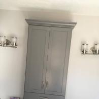 Grey Painted Medicine/Linen Cabinet